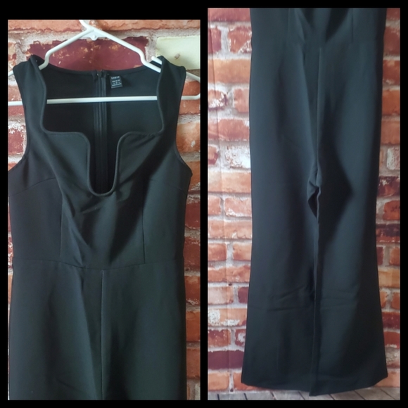 Black Flare Leg Jumpsuit S, M, L, XL NWOT - Picture 3 of 6